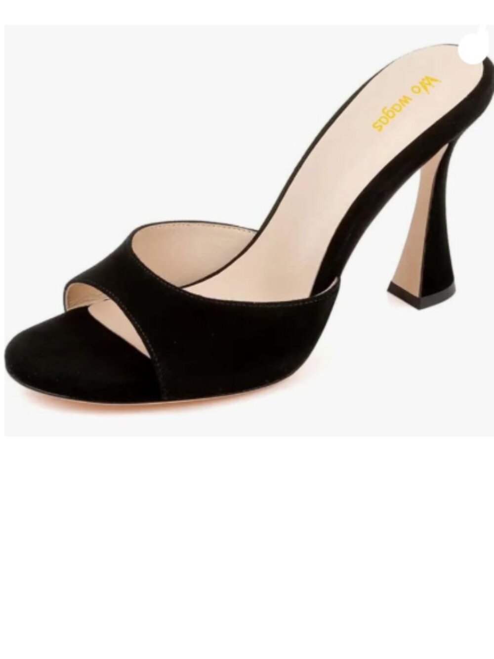 Via Spiga Black Suede Open-Toe Mule